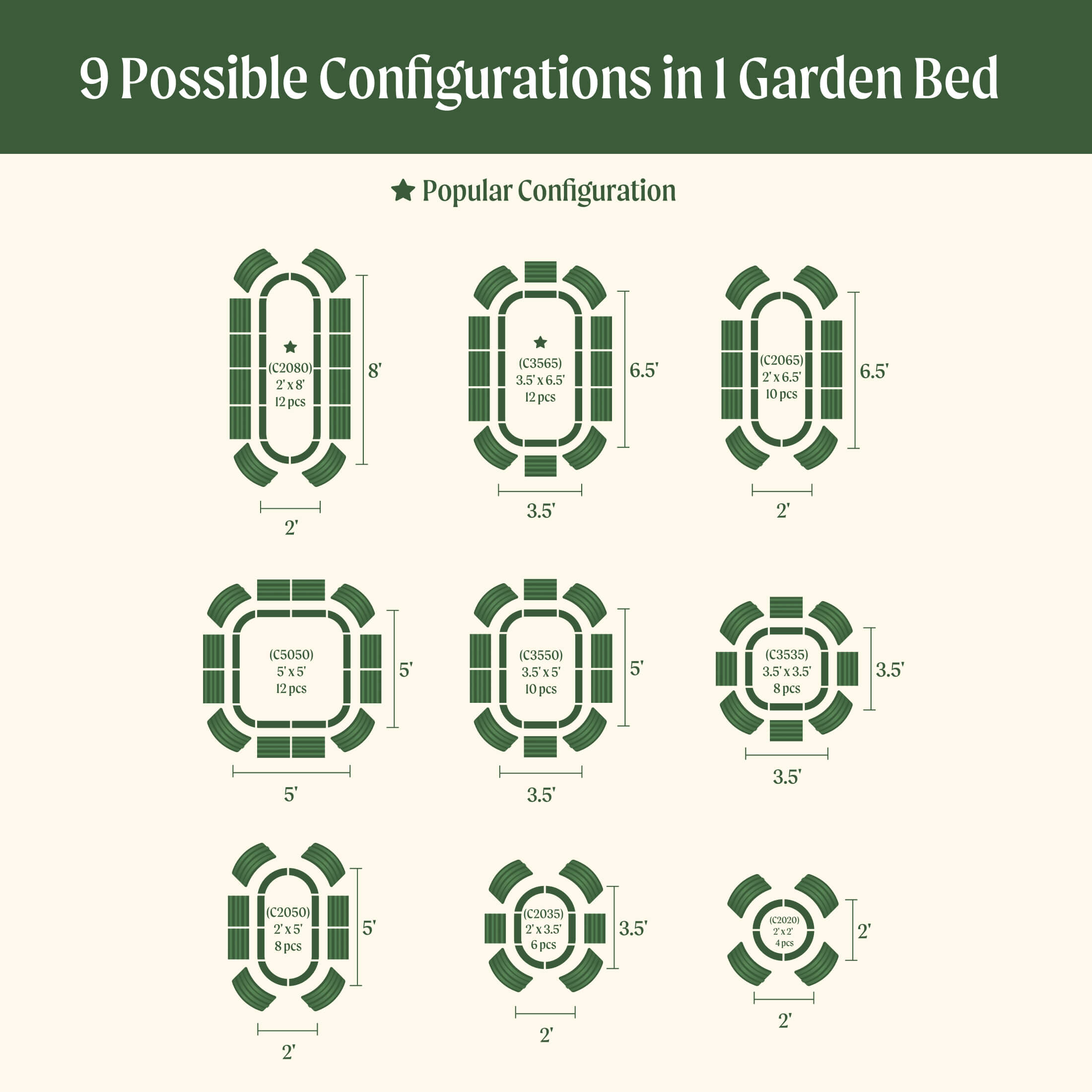 17" Tall 9-In-1 Large Modular Metal Raised Garden Bed Kit