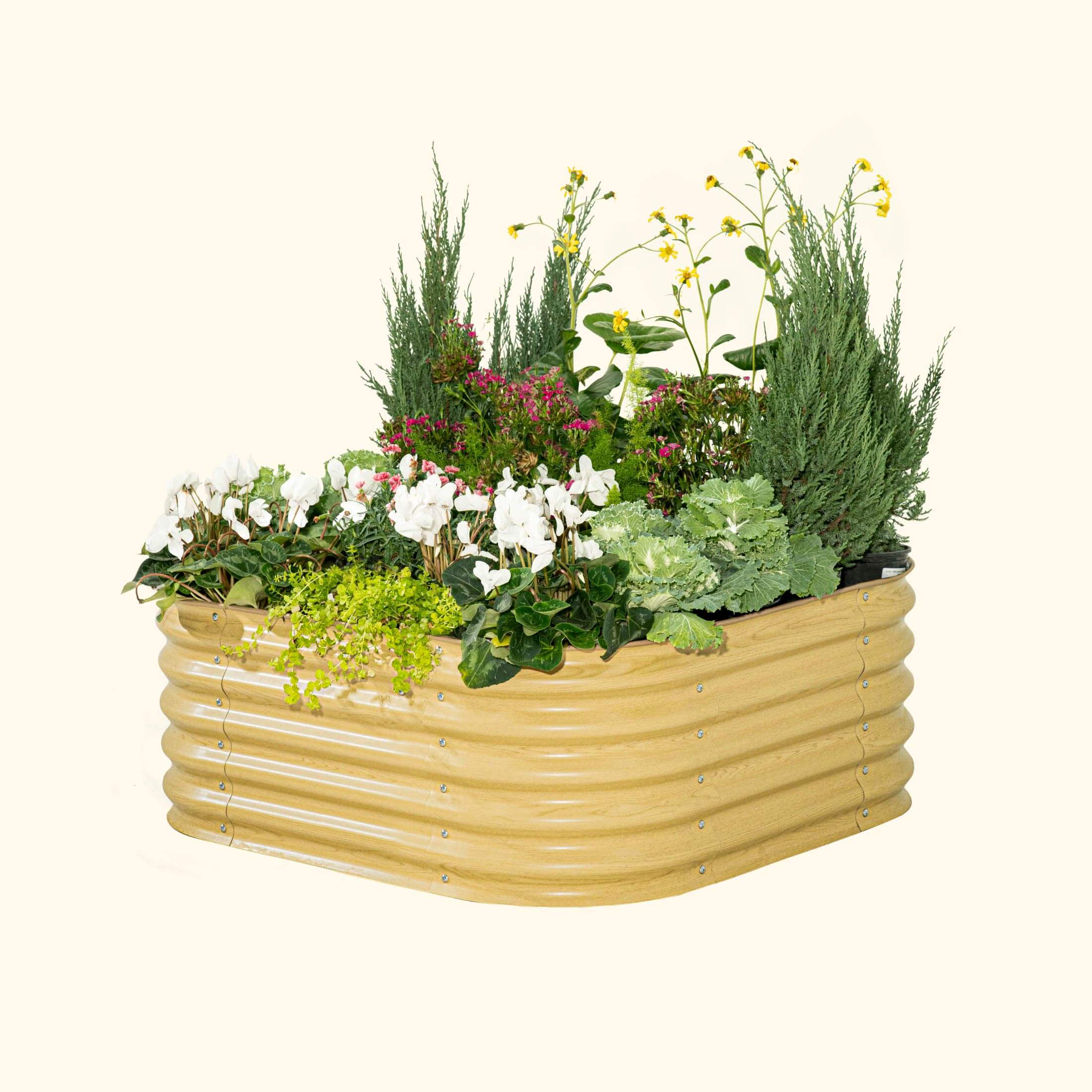 17" Tall 4-In-1 Small Modular Metal Raised Garden Bed Kit