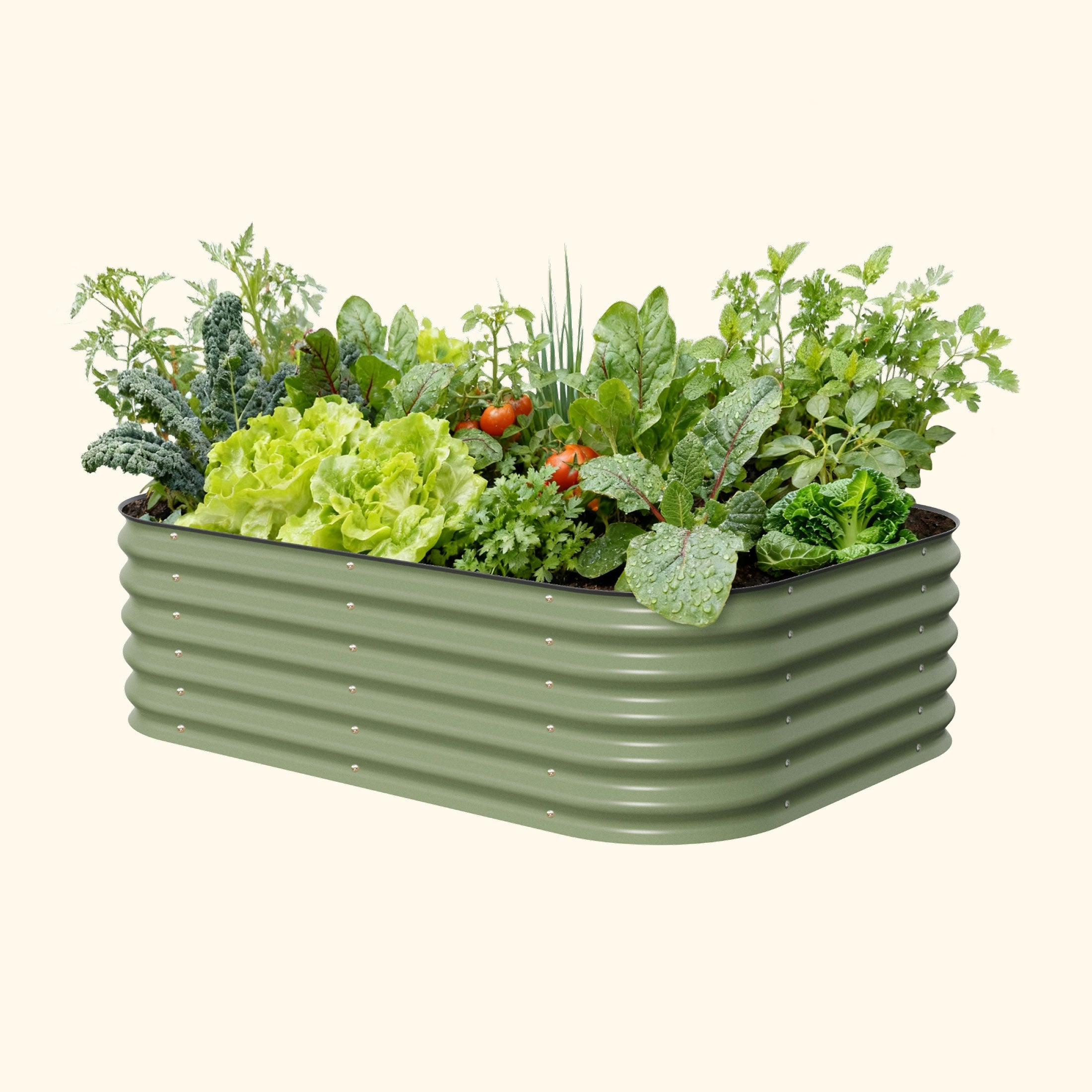 17" Tall 6-In-1 Medium Modular Metal Raised Garden Bed Kit