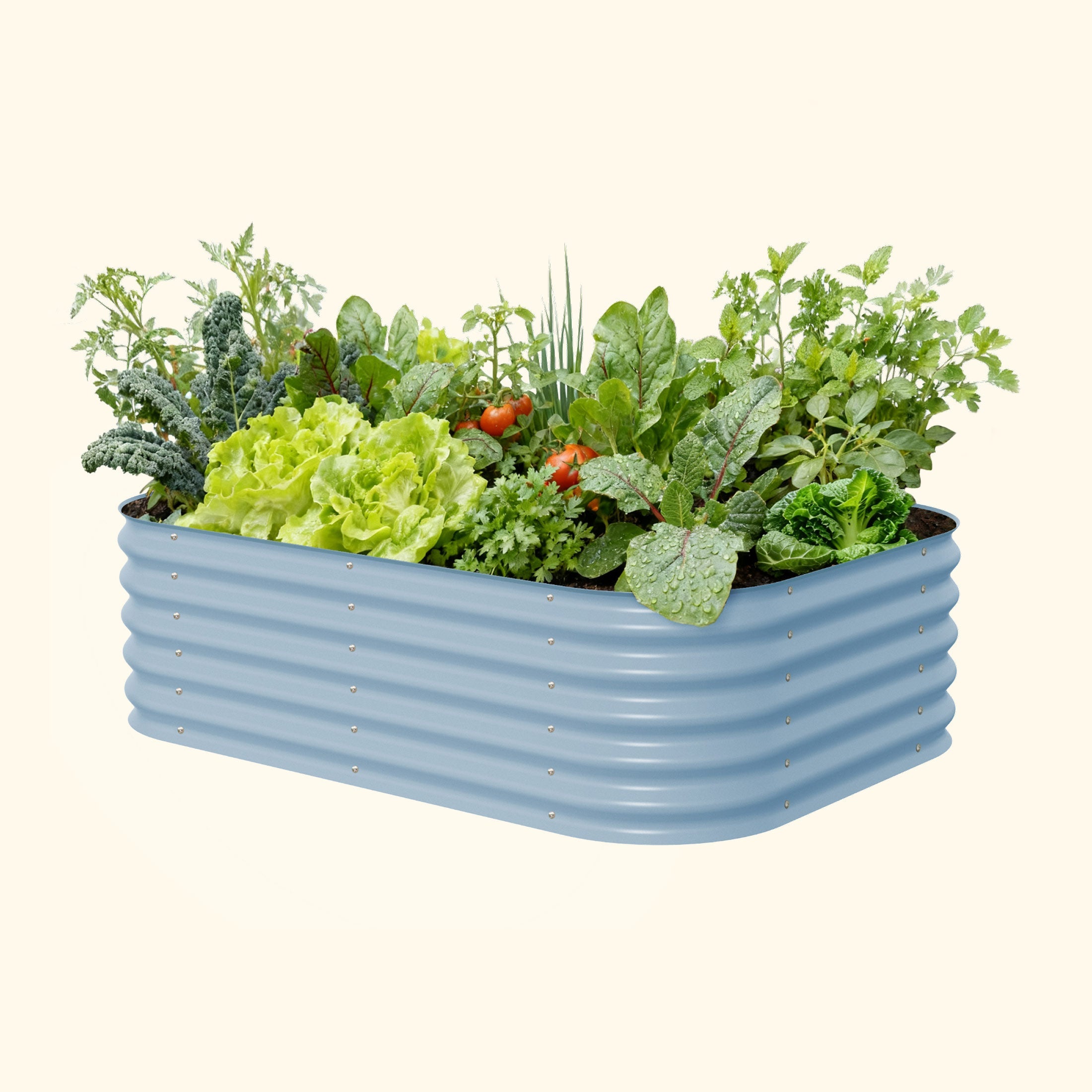 17" Tall 6-In-1 Medium Modular Metal Raised Garden Bed Kit