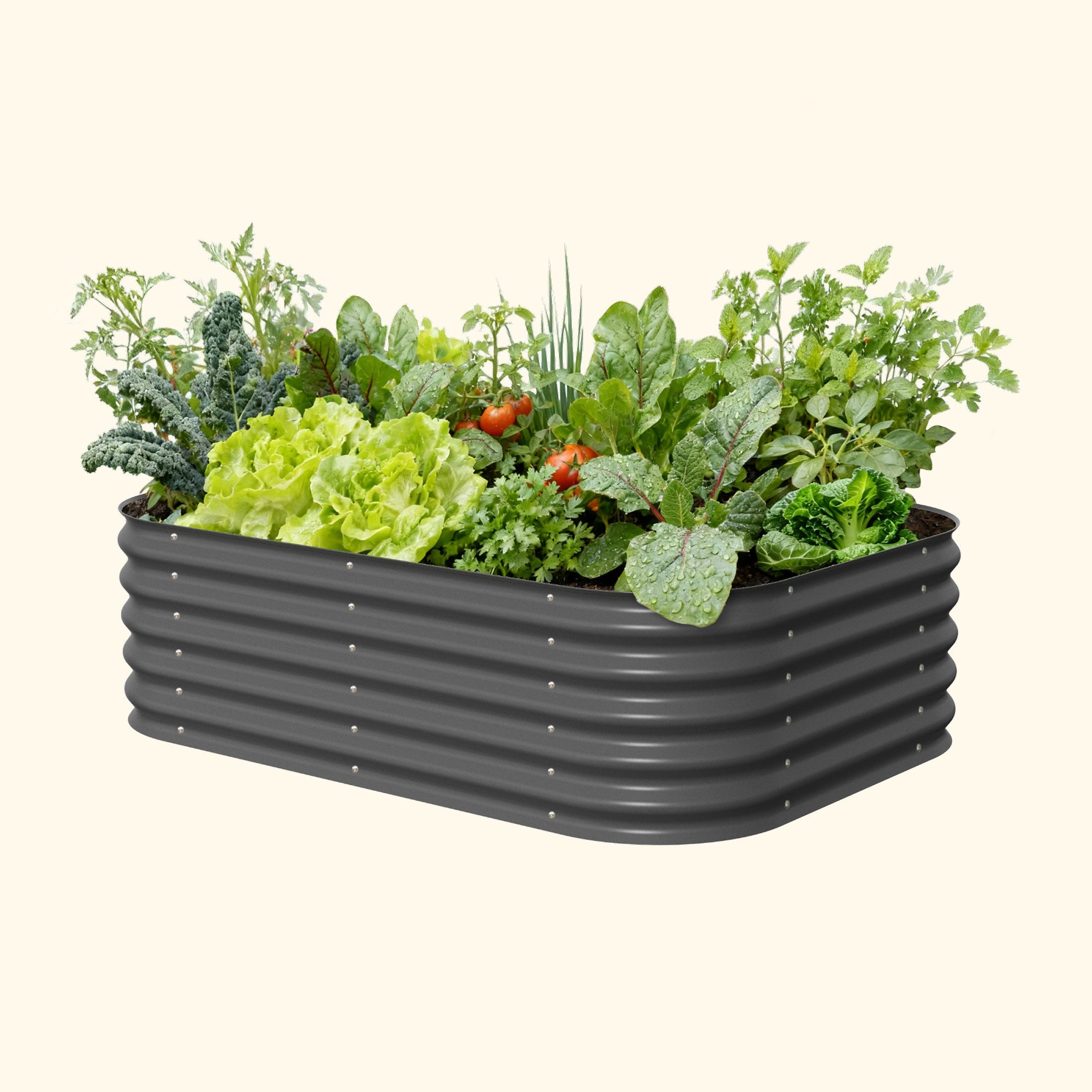 17" Tall 6-In-1 Medium Modular Metal Raised Garden Bed Kit