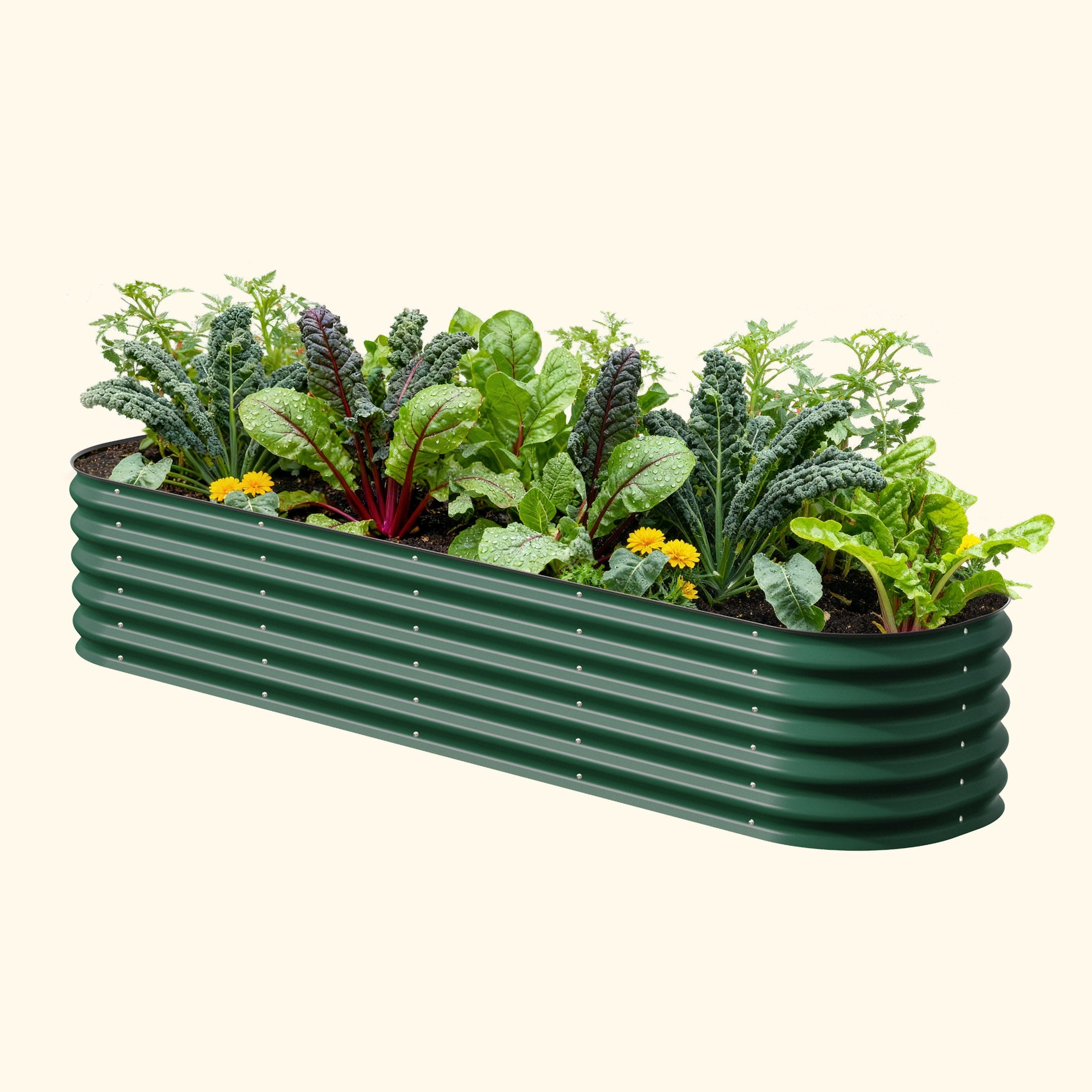 17" Tall 9-In-1 Large Modular Metal Raised Garden Bed Kit