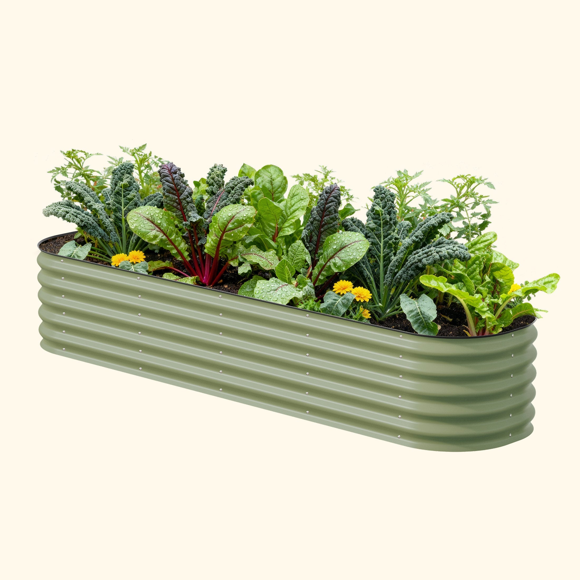 17" Tall 9-In-1 Large Modular Metal Raised Garden Bed Kit