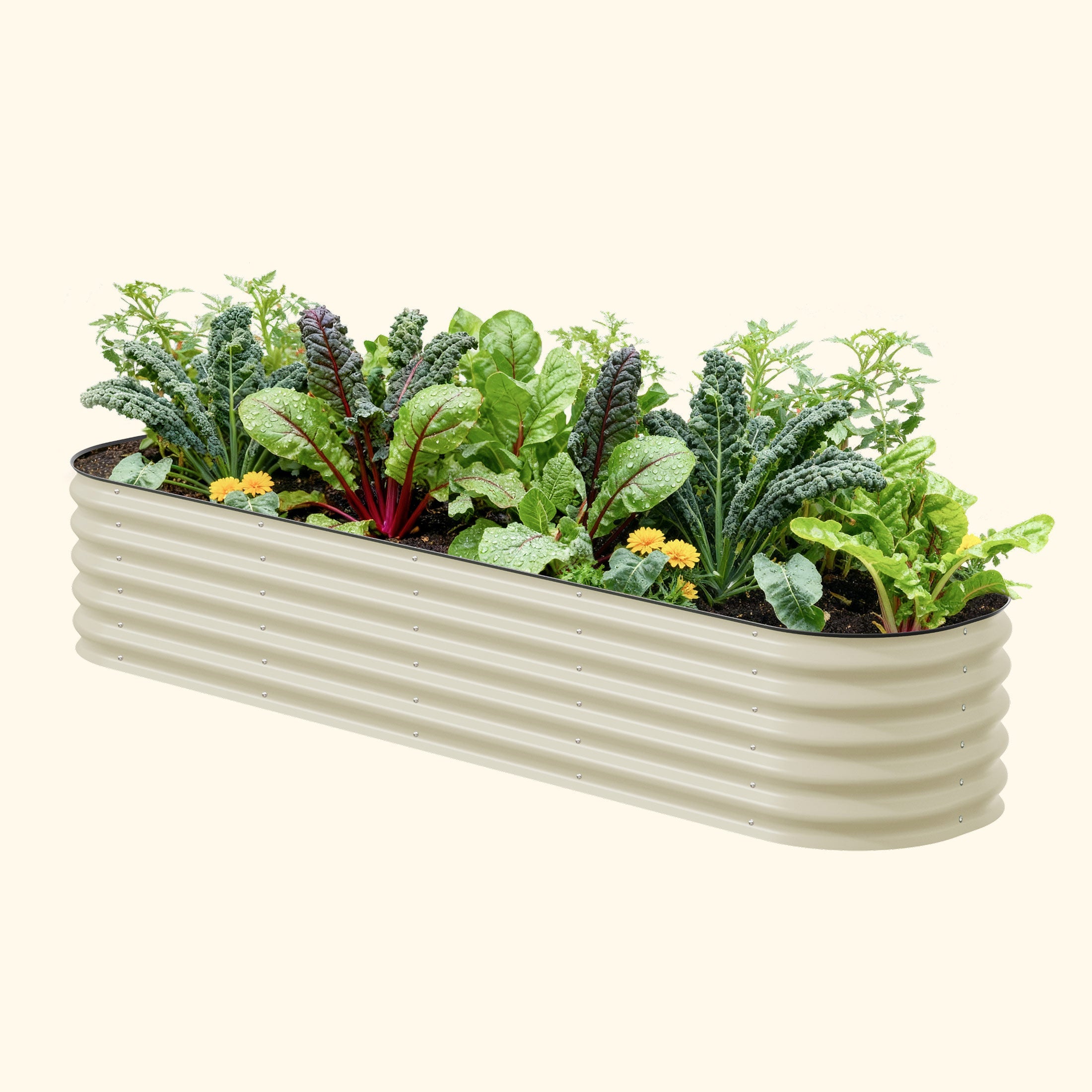 17" Tall 9-In-1 Large Modular Metal Raised Garden Bed Kit