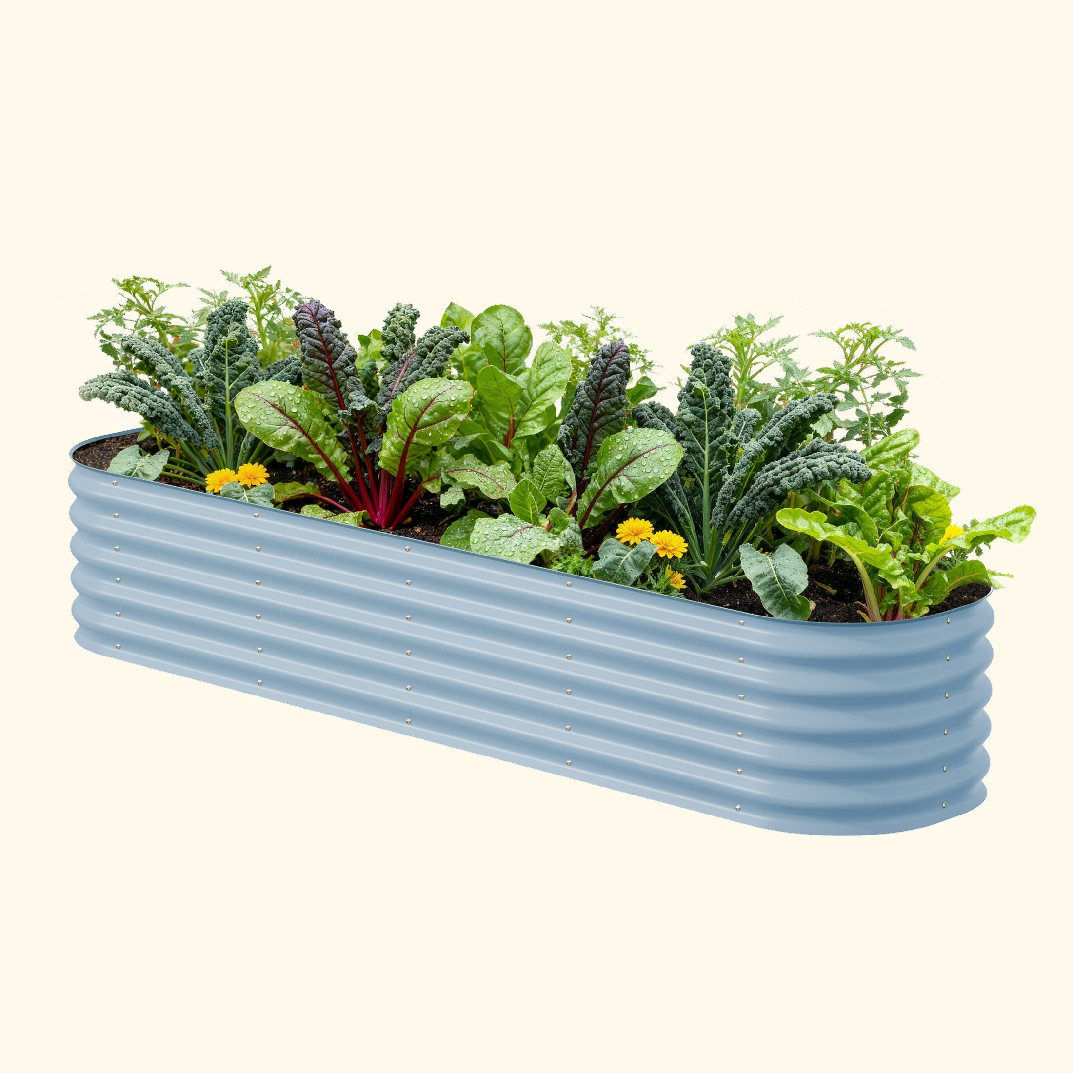 17" Tall 9-In-1 Large Modular Metal Raised Garden Bed Kit