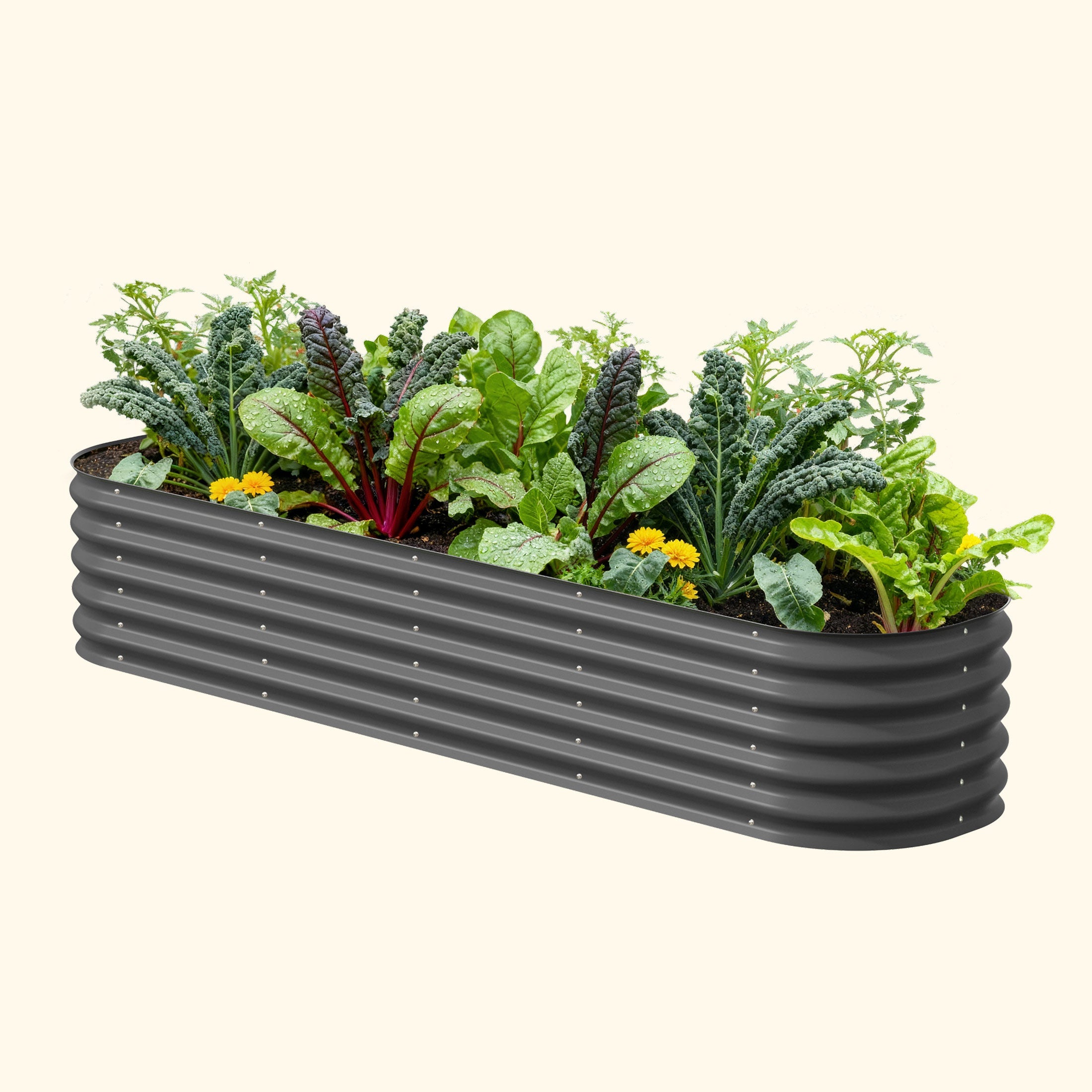 17" Tall 9-In-1 Large Modular Metal Raised Garden Bed Kit