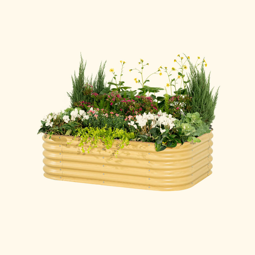 17" Tall 6-In-1 Medium Modular Metal Raised Garden Bed Kit