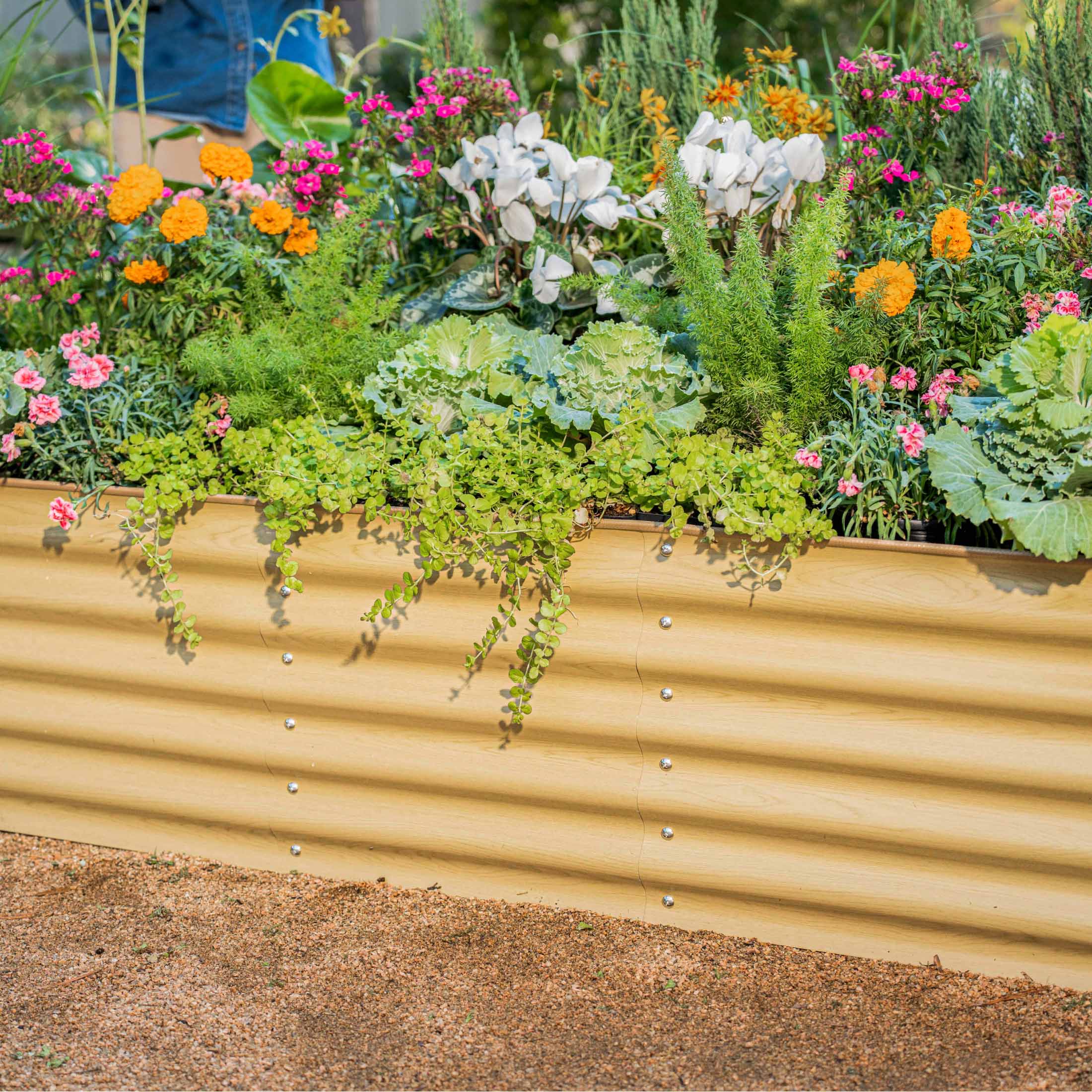 17" Tall 6-In-1 Medium Modular Metal Raised Garden Bed Kit