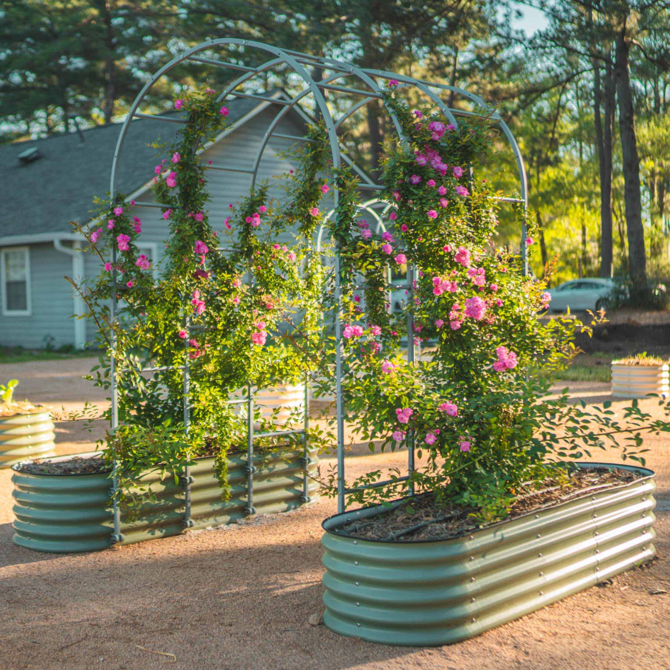 17" Tall 6-In-1 Medium Modular Metal Raised Garden Bed Kit